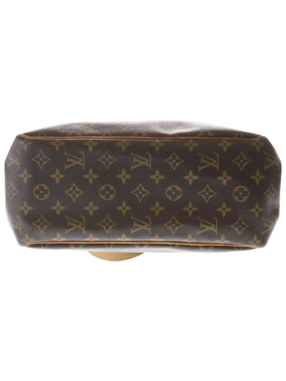 Louis Vuitton Monogram Batignolles Vertical Tote Brown Leather Gold